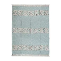 LR Home Mason Bordered Washable Throw