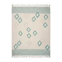 LR Home Hudson Diamond Washable Throw