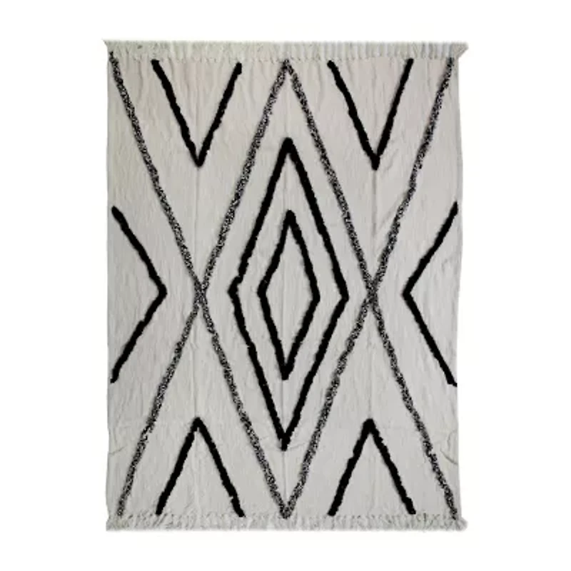 LR Home Logan Diamond Washable Throw