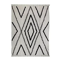 LR Home Logan Diamond Washable Throw