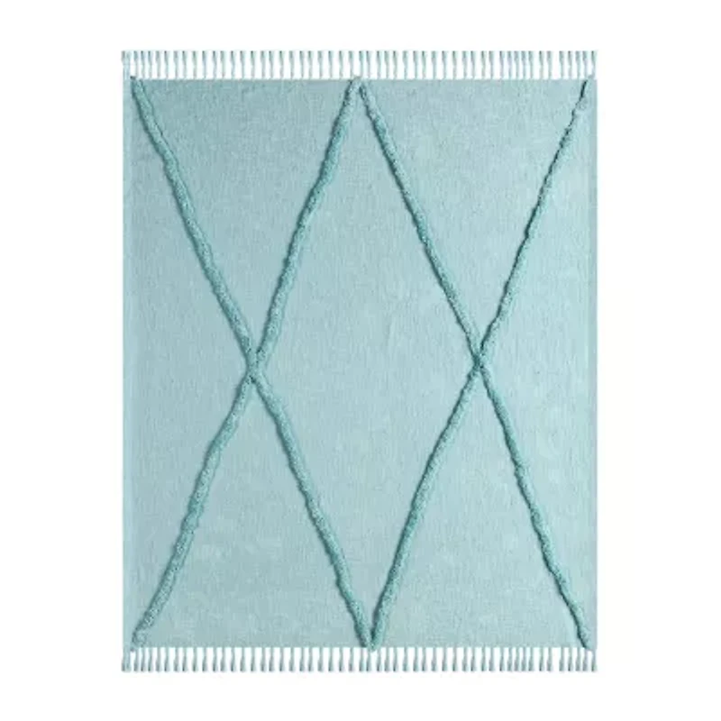 Lr Home Iris Diamond Washable Throw