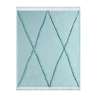 Lr Home Iris Diamond Washable Throw