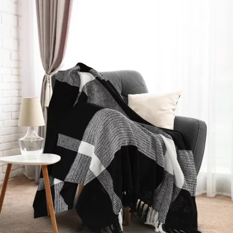 LR Home Dylan Checked Reversible Throw