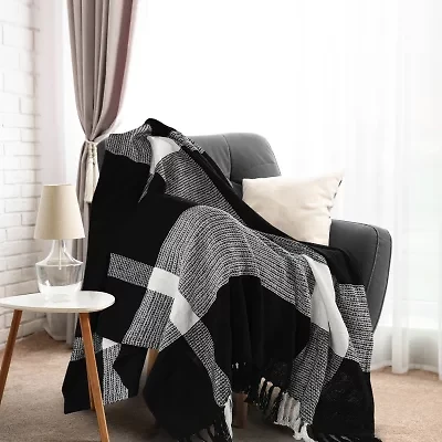 LR Home Dylan Checked Reversible Throw
