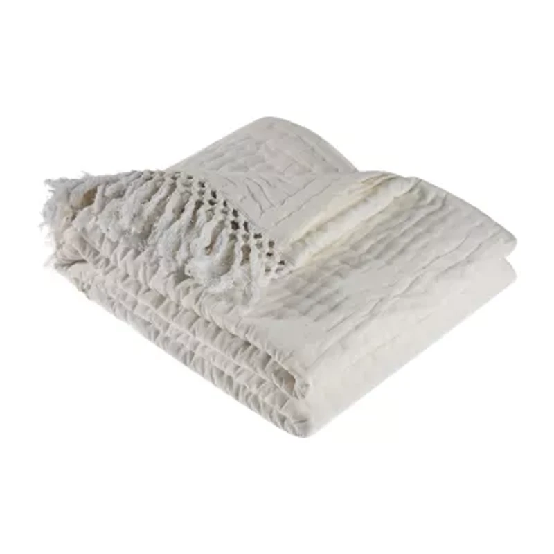 LR Home Lucy Solid Reversible Throw
