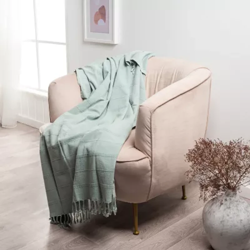 LR Home Silvia Stripe Washable Reversible Throw
