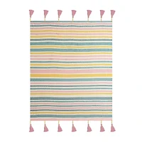 Lr Home Angel Stripe Washable Reversible Throw
