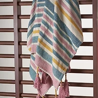Lr Home Angel Stripe Washable Reversible Throw