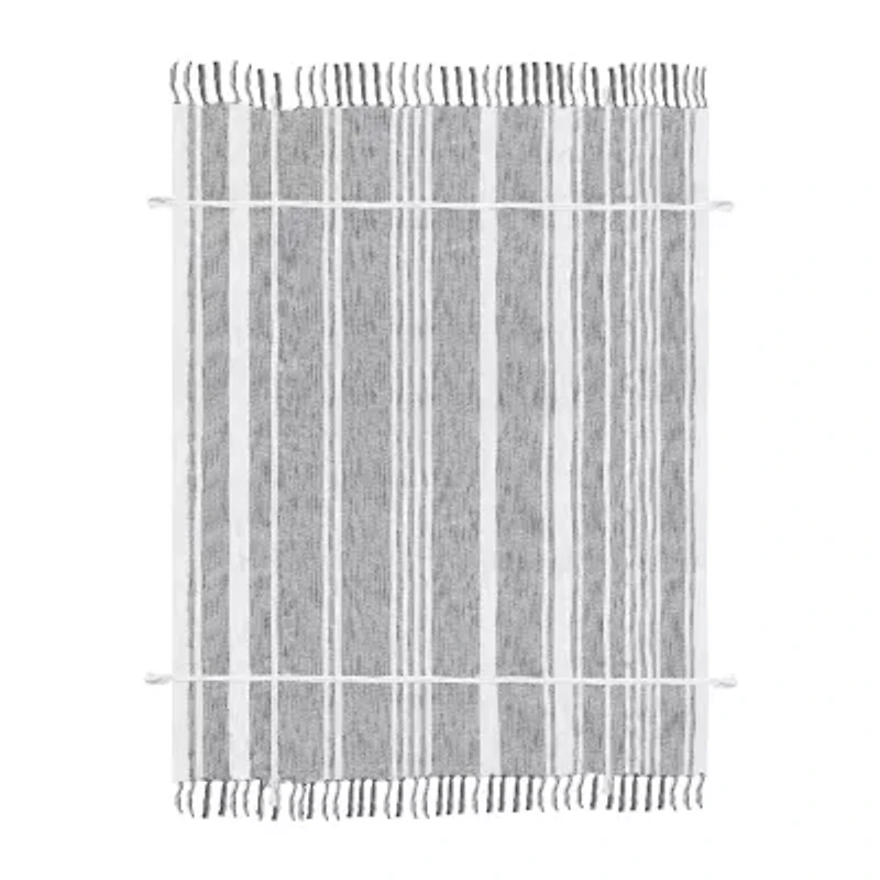 Lr Home Cameron Stripe Washable Throw