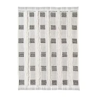 LR Home Wesley Checked Washable Throw