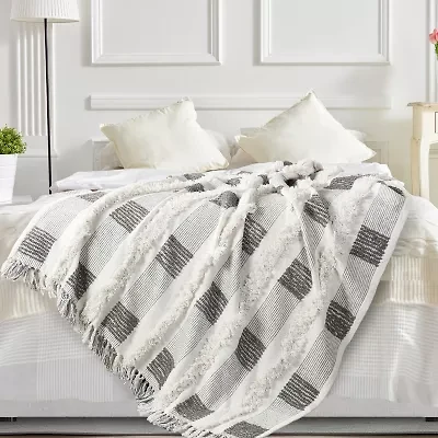 LR Home Wesley Checked Washable Throw