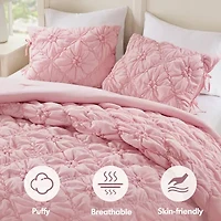 Intelligent Design Graley Puffy Floral Comforter Set Easy Care