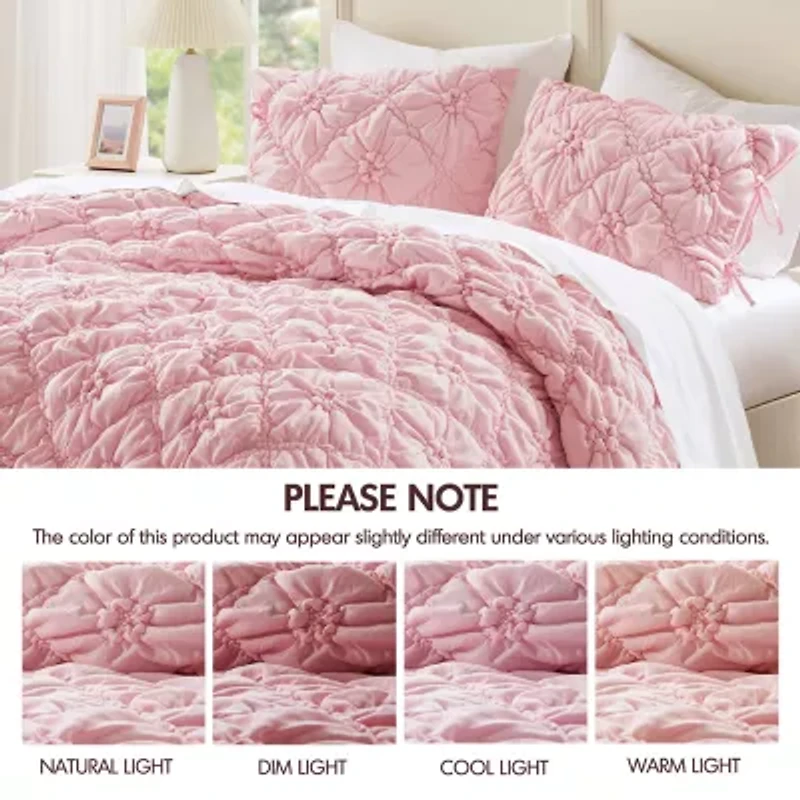 Intelligent Design Graley Puffy Floral Comforter Set Easy Care