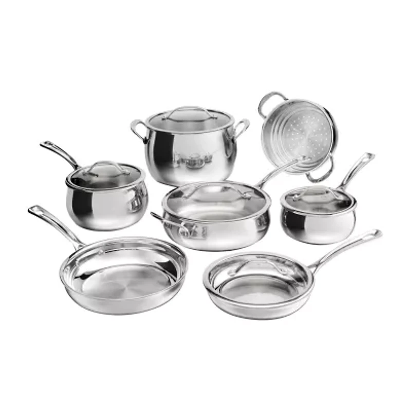 Cuisinart PureClad Tri-Ply Stainless Steel 12-pc. Cookware Set