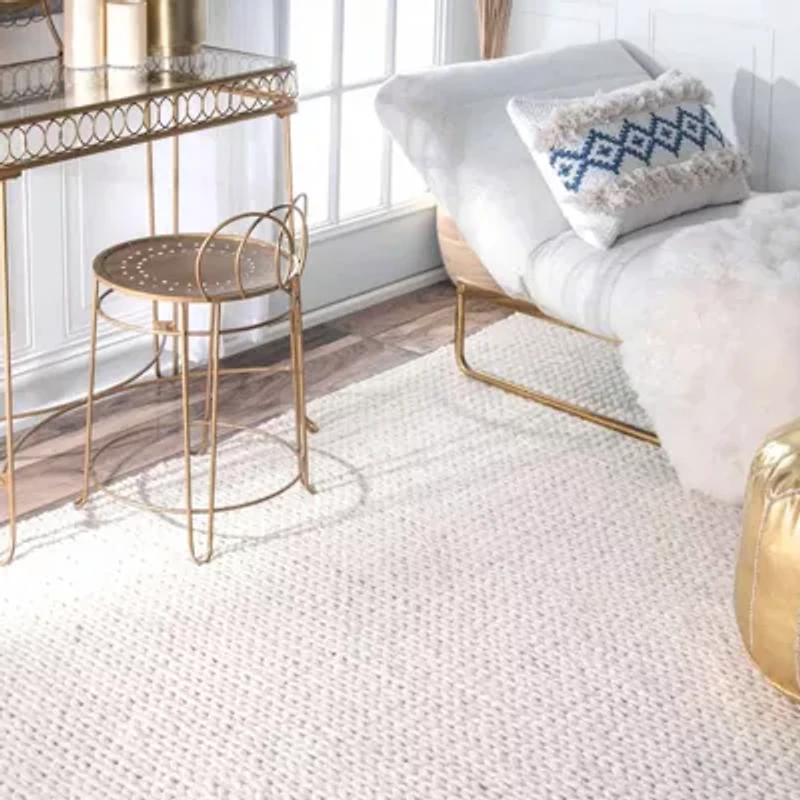 nuLoom Hand Woven Chunky Woolen Cable Rug