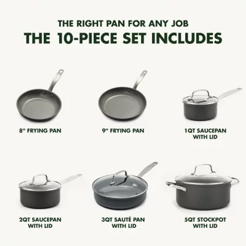 GreenPan Chatham Ceramic Non-Stick 10-pc. Cookware Set