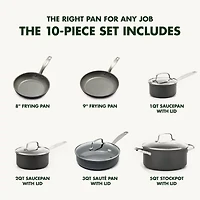 GreenPan Chatham Ceramic Non-Stick 10-pc. Cookware Set