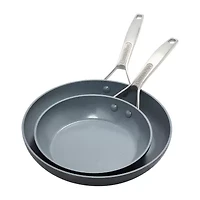 GreenPan Paris Pro Hard Anodized Ceramic Non-Stick 2-pc. Open Frypan Set