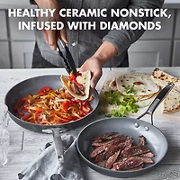 GreenPan Paris Pro Hard Anodized Ceramic Non-Stick 2-pc. Open Frypan Set