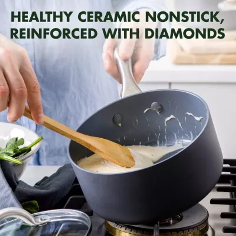 GreenPan Lima Hard Anodized Ceramic Non-Stick 2pc. Open Saucepan Set