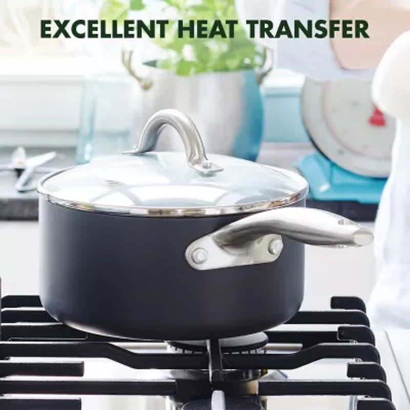 GreenPan Lima Hard Anodized Ceramic Non-Stick 2pc. Open Saucepan Set