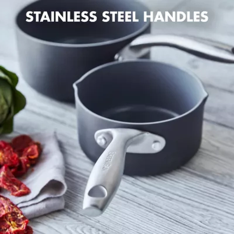 GreenPan Lima Hard Anodized Ceramic Non-Stick 2pc. Open Saucepan Set