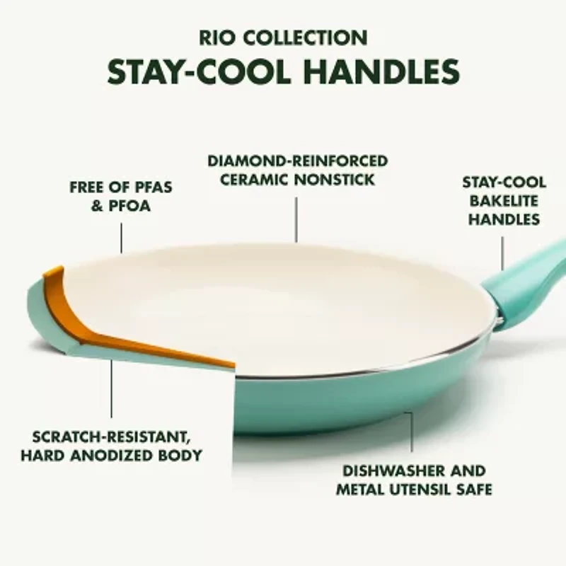 GreenPan Rio Healthy Ceramic Non-Stick 16-pc. Cookware Set