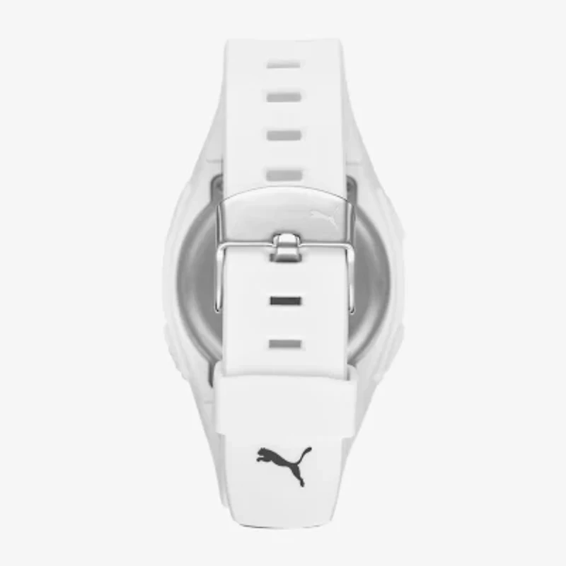PUMA Mens Digital White Strap Watch P6012