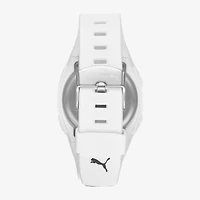 PUMA Mens Digital White Strap Watch P6012
