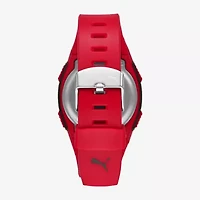 PUMA Mens Digital Red Strap Watch P6014
