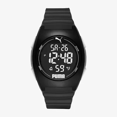 PUMA Mens Digital Black Strap Watch P6015