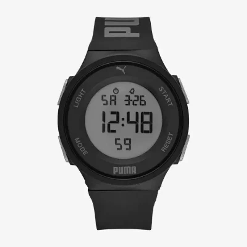 PUMA Mens Digital Black Strap Watch P6032