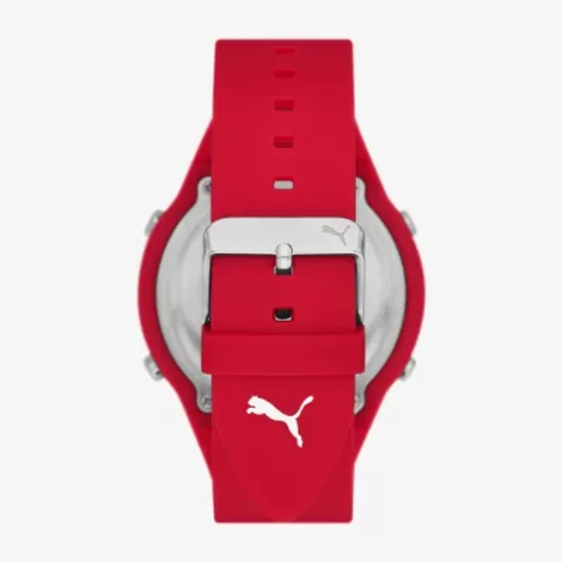 PUMA Mens Digital Red Strap Watch P6037