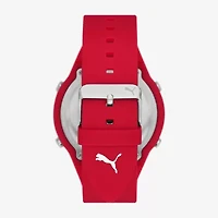 PUMA Mens Digital Red Strap Watch P6037