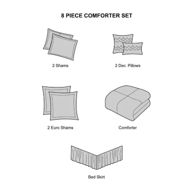 Stratford Park Amber 8-pc. Midweight Comforter Set