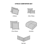 Stratford Park Amber 8-pc. Midweight Comforter Set