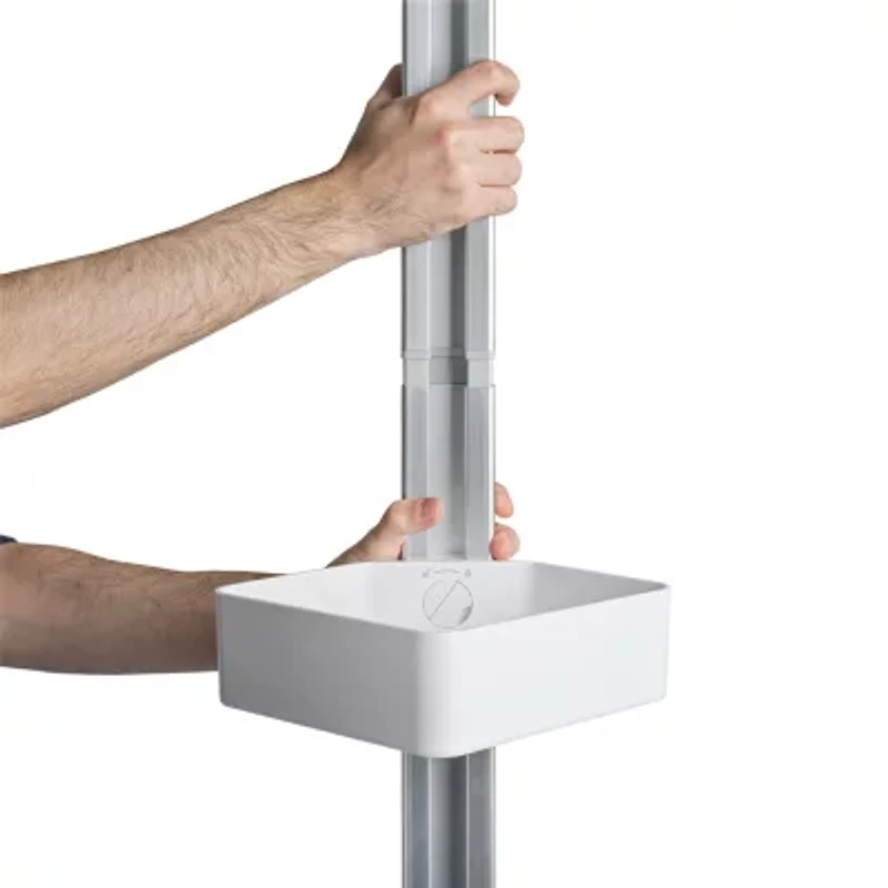 Sharper Image SpaStudio Hook Modular Shower Caddy Adjustable 4 Tier Design with Customizable Fit and Storage