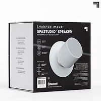 Sharper Image Spastudio Waterproof Bluetooth Speaker with Magnetic Mount And Rechargable Battery