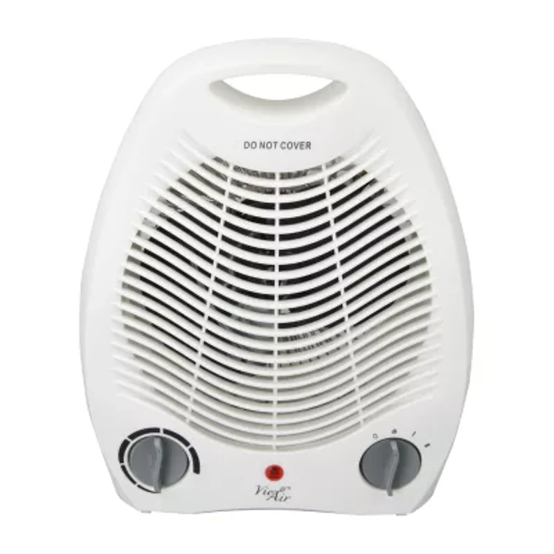 Vie Air 1500W Portable 2-Settings White Office Fan Heater with Adjustable Thermostat