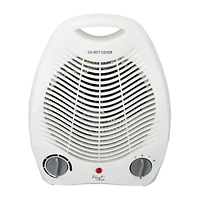 Vie Air 1500W Portable 2-Settings White Office Fan Heater with Adjustable Thermostat