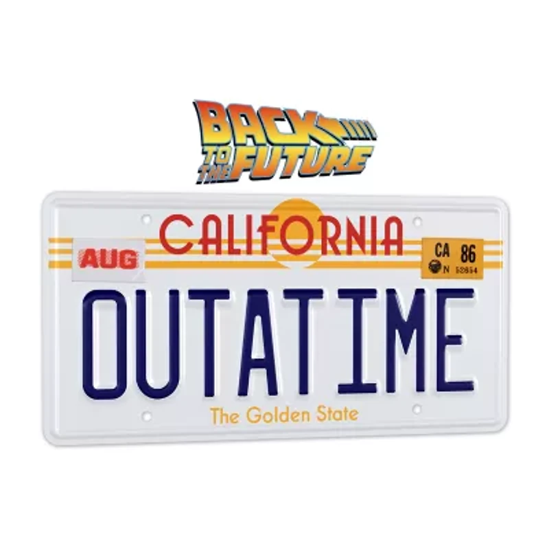 Doctor Collector Collectable Outatime Back To The Future License Plate Replica Memorabilia
