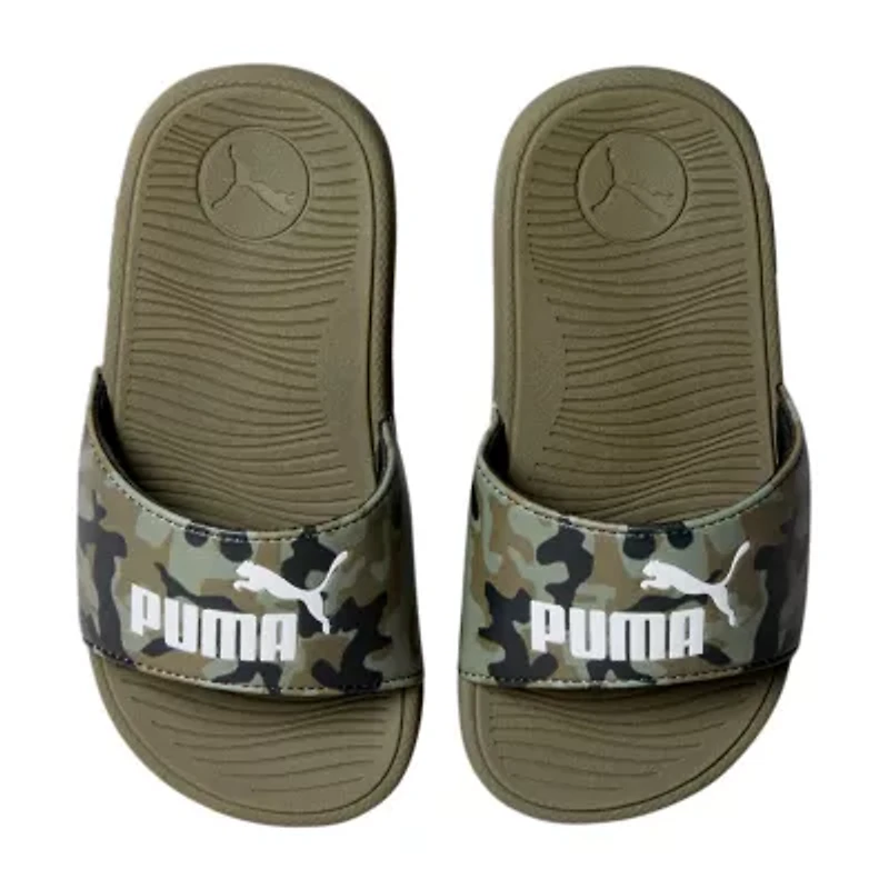 PUMA Little & Big Kid Boys Cool Cat 2.0 Camo Slide Sandals