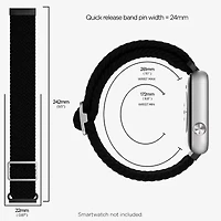 Itouch Air 4 Unisex Adult Black Watch Band Jmta4-Strap-013