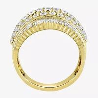 (F / Si1) Womens 3 CT. T.W. Lab Grown White Diamond 10K Gold Band