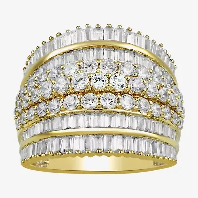 (F / Si1) Womens 3 CT. T.W. Lab Grown White Diamond 10K Gold Band