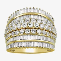 (F / Si1) Womens 3 CT. T.W. Lab Grown White Diamond 10K Gold Band