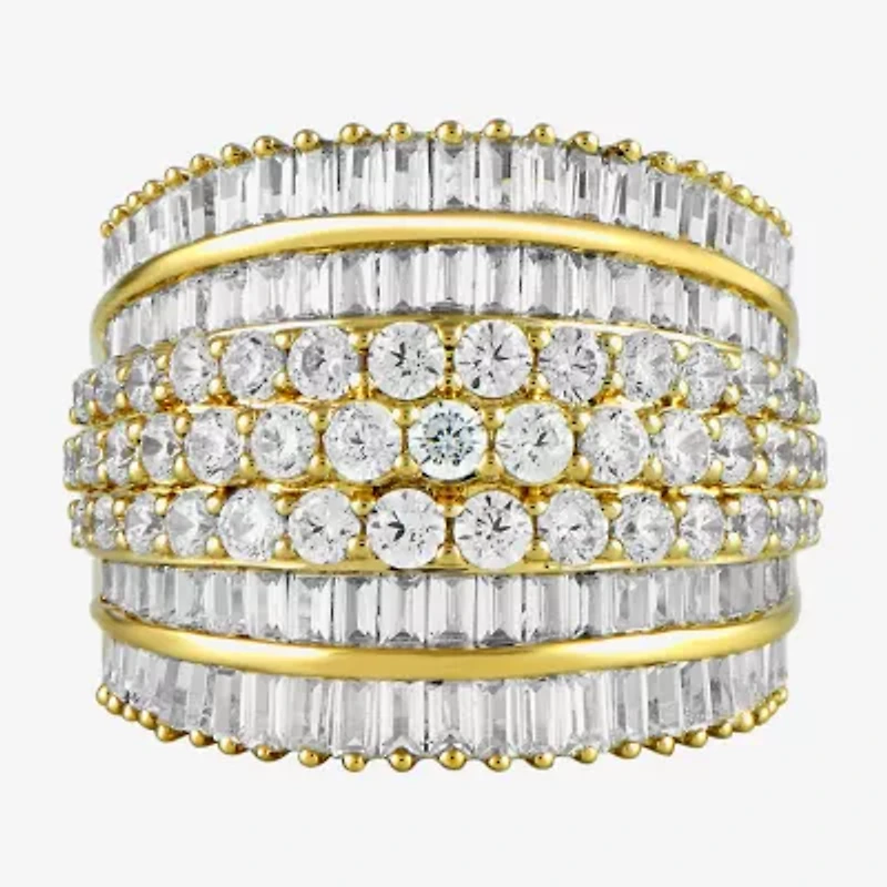 (F / Si1) Womens 3 CT. T.W. Lab Grown White Diamond 10K Gold Band