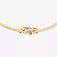 (H-I / Si1-Si2) Womens 1/4 CT. T.W. Lab Grown White Diamond 14K Gold Over Silver Sterling Silver Knot 17 Inch Pendant Necklace