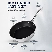 Granitestone Charleston Collection Hammered 12' Non-Stick Frying Pan