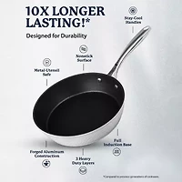 Granitestone Charleston Collection Hammered 15-pc. Non-Stick Cookware Set